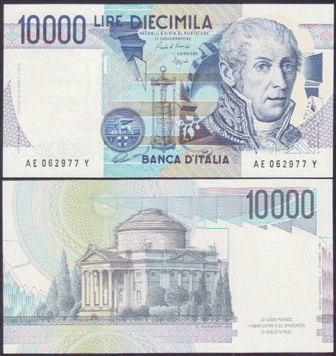 1984 Italy 10,000 Lire (Ciampi/Speziali) Unc L001960